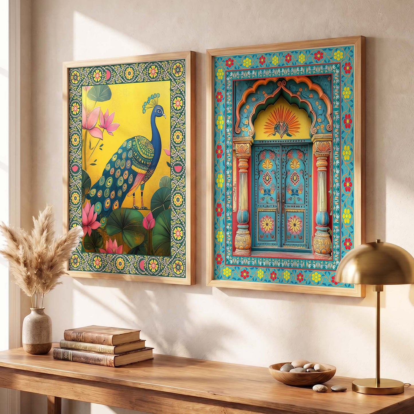Madhubani  Wall Print For Living Room Wall Decor