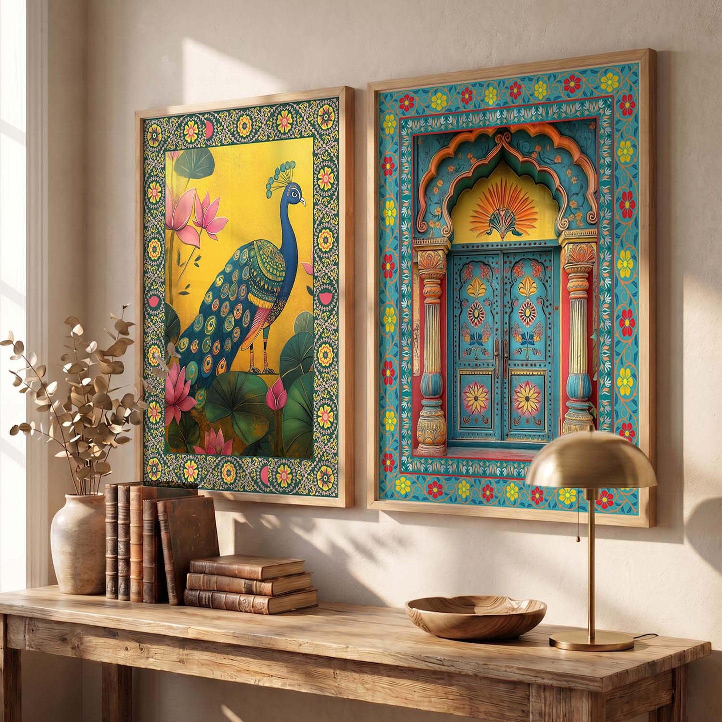 Madhubani  Wall Print For Living Room Wall Decor