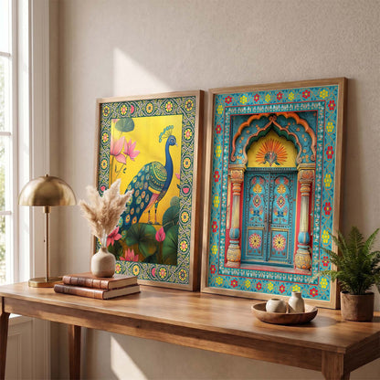 Madhubani  Wall Print For Living Room Wall Decor