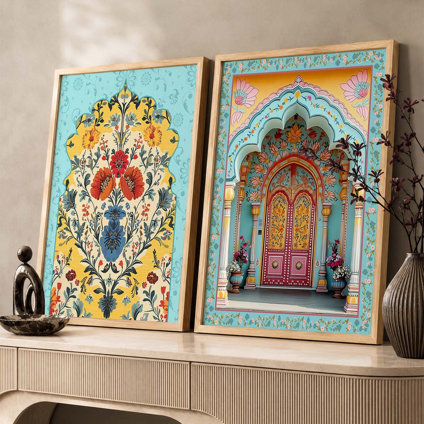 Madhubani  Wall Print For Living Room Wall Decor