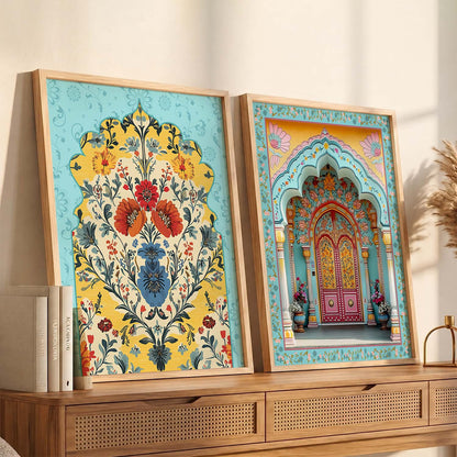 Madhubani  Wall Print For Living Room Wall Decor