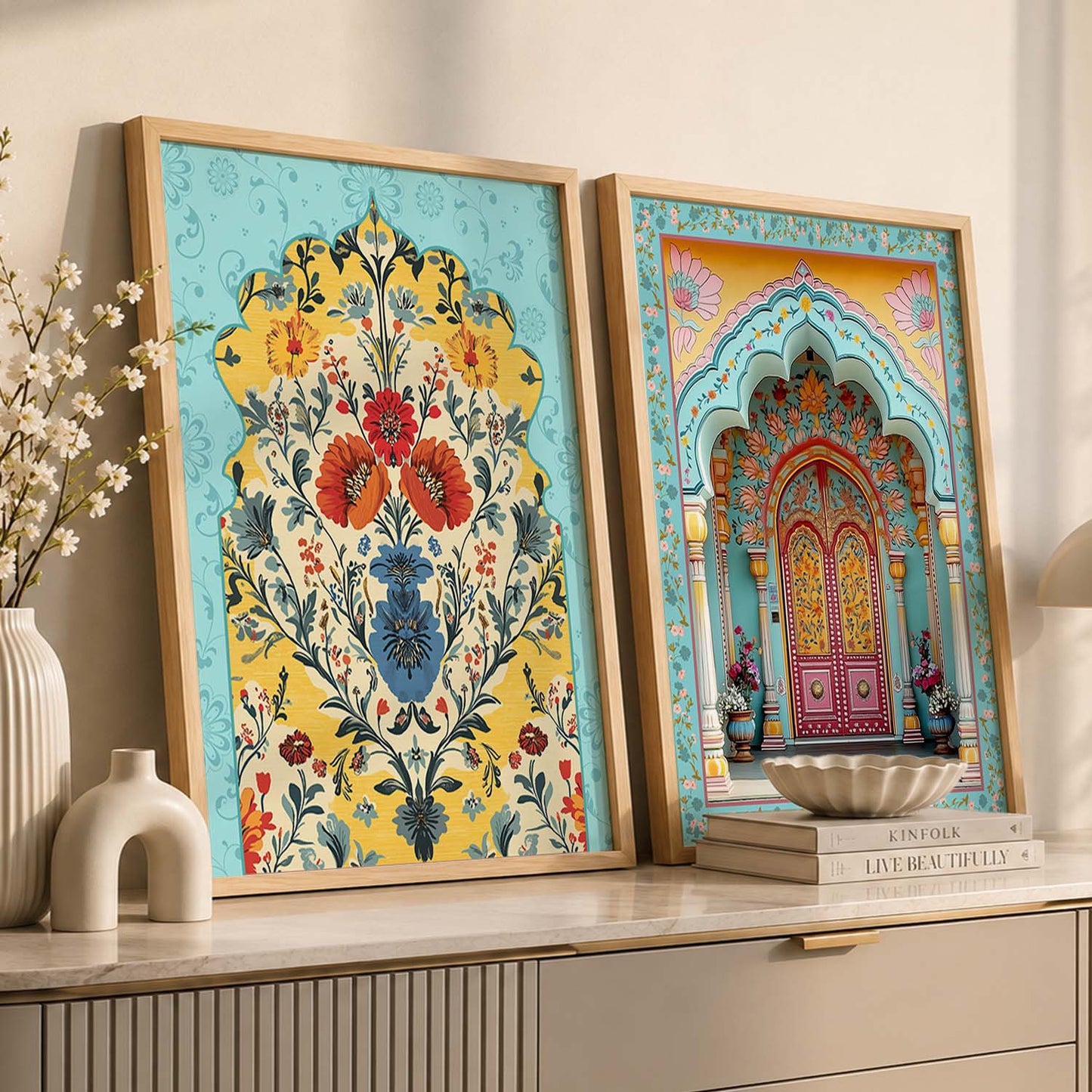 Madhubani  Wall Print For Living Room Wall Decor