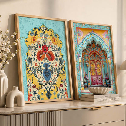Madhubani  Wall Print For Living Room Wall Decor