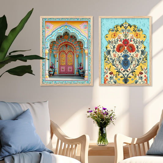 Madhubani  Wall Print For Living Room Wall Decor