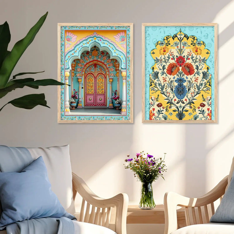 Madhubani  Wall Print For Living Room Wall Decor