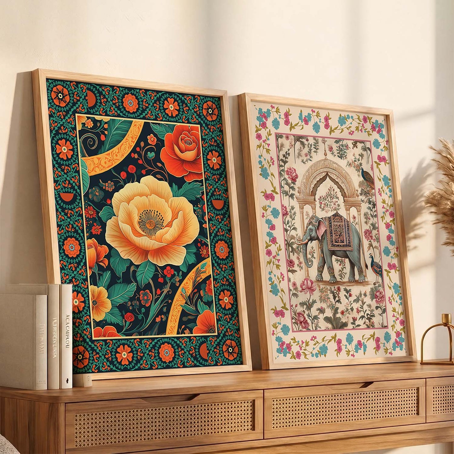 Madhubani Wall Print For Living Room Wall Decor