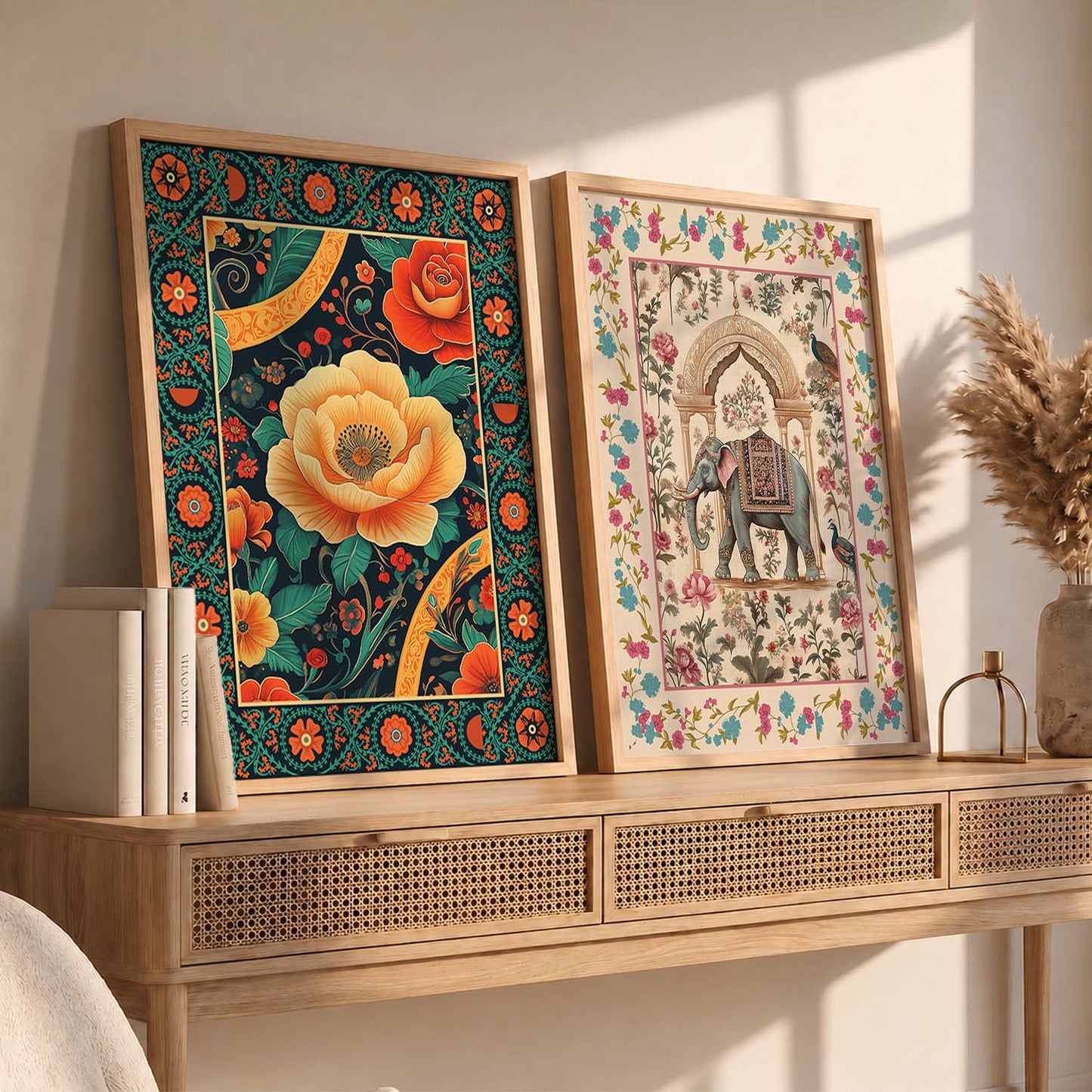 Madhubani Wall Print For Living Room Wall Decor