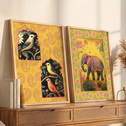 Madhubani   Wall Print For Living Room Wall Decor