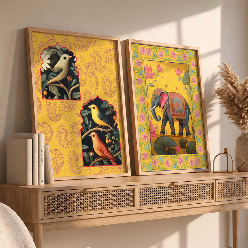 Madhubani   Wall Print For Living Room Wall Decor