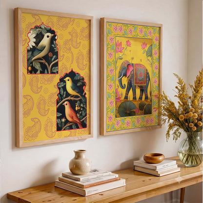 Madhubani   Wall Print For Living Room Wall Decor
