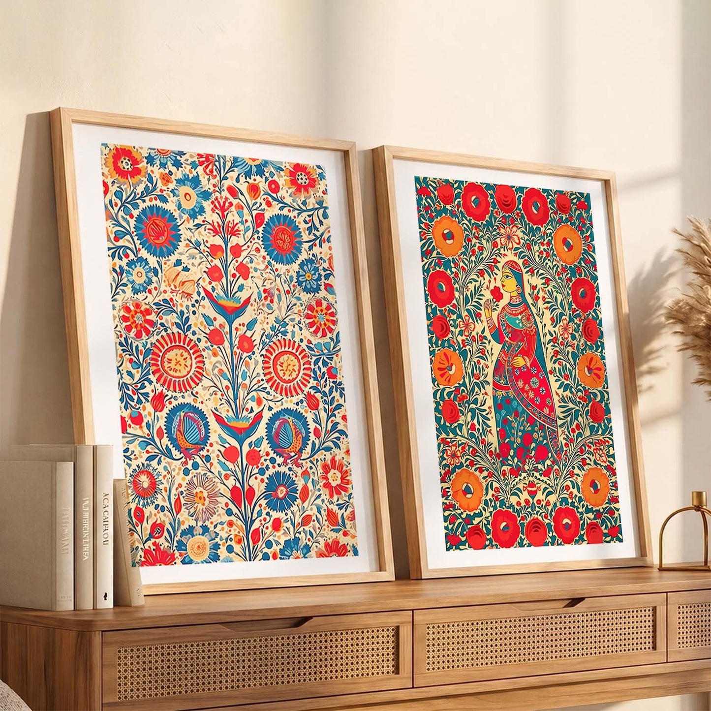 Madhubani Art Combo for Living Room Bedroom Home an Office Wall Decor