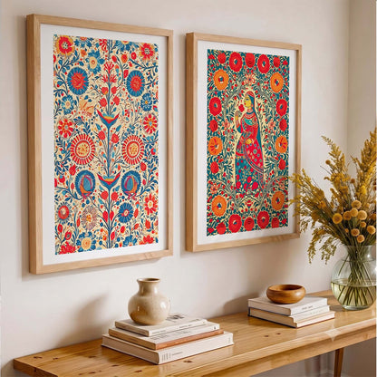 Madhubani Art Combo for Living Room Bedroom Home an Office Wall Decor