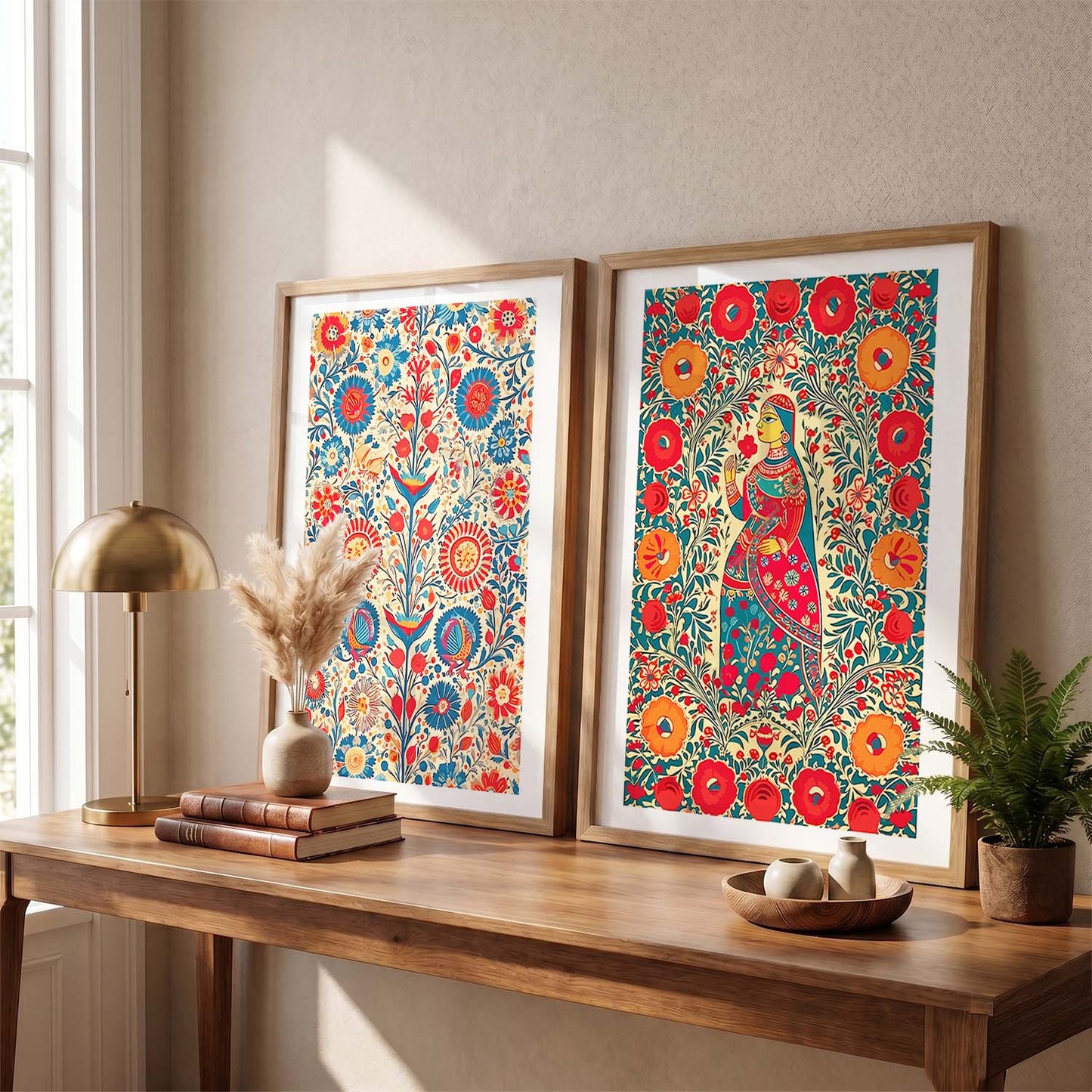 Madhubani Art Combo for Living Room Bedroom Home an Office Wall Decor