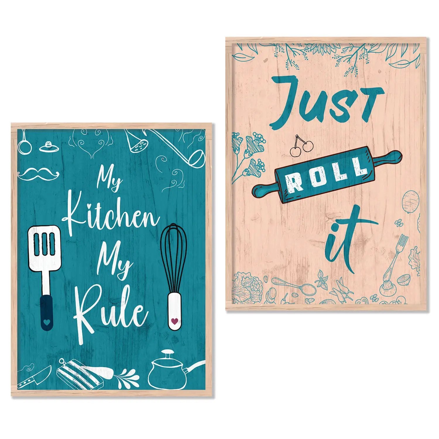 Kitchen Quotes Framed Art for Kitchen Restaurant Cafe Wall Decor – Kotart