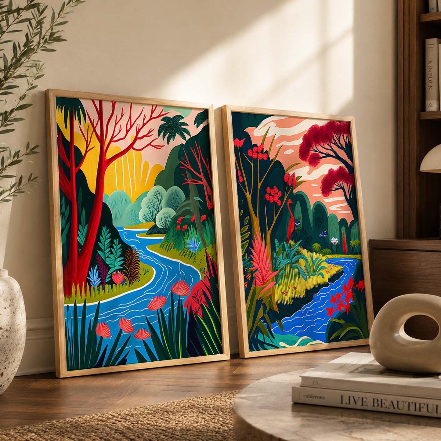 Tropical Wilderness Canvas Art Print: Lush Nature Scenes for Home Decor