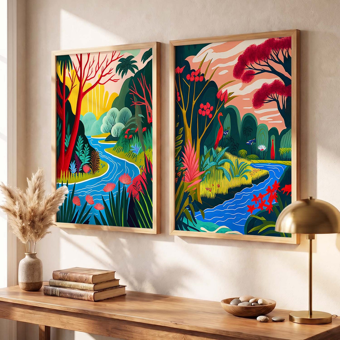 Tropical Wilderness Canvas Art Print: Lush Nature Scenes for Home Decor