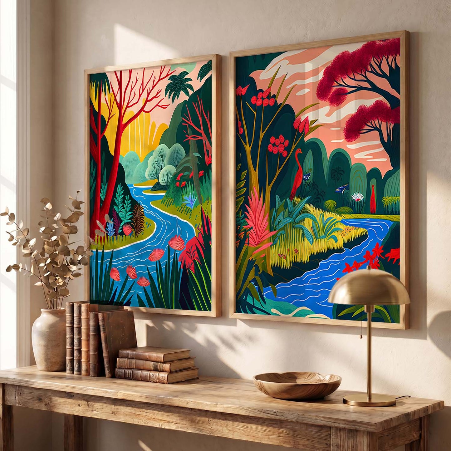 Tropical Wilderness Canvas Art Print: Lush Nature Scenes for Home Decor