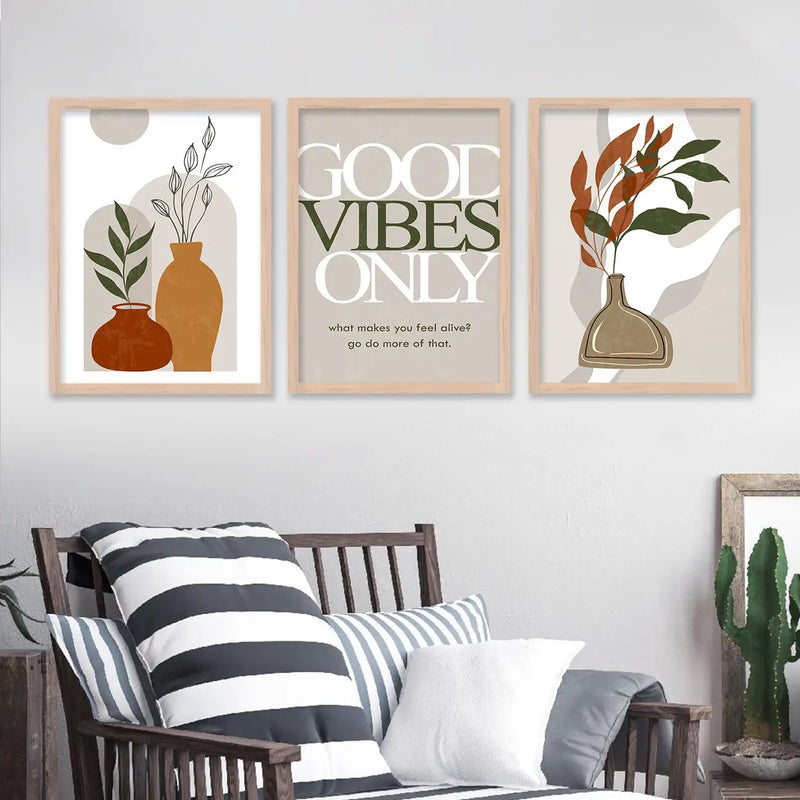 Good Vibes Only Minimal Art Paintings for Living Room Bedroom Home and Office Wall Decor-Kotart