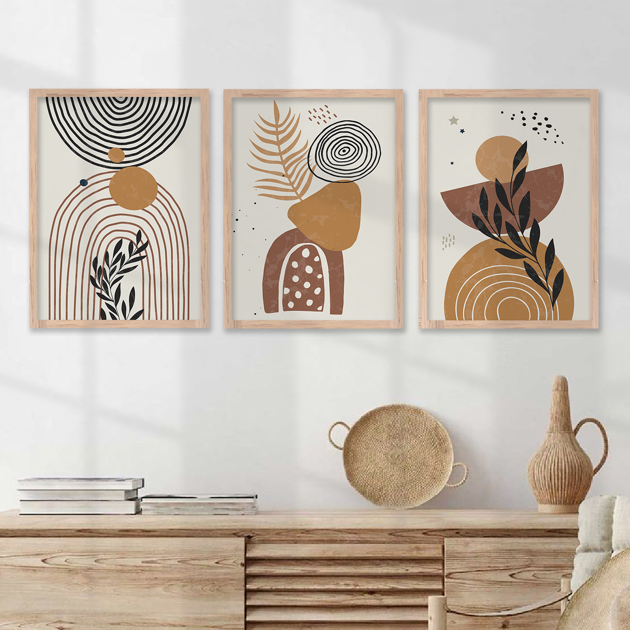 Minimal Art Paintings for Living Room Bedroom - Boho Art Combo for Home and Office Wall Decor-Kotart