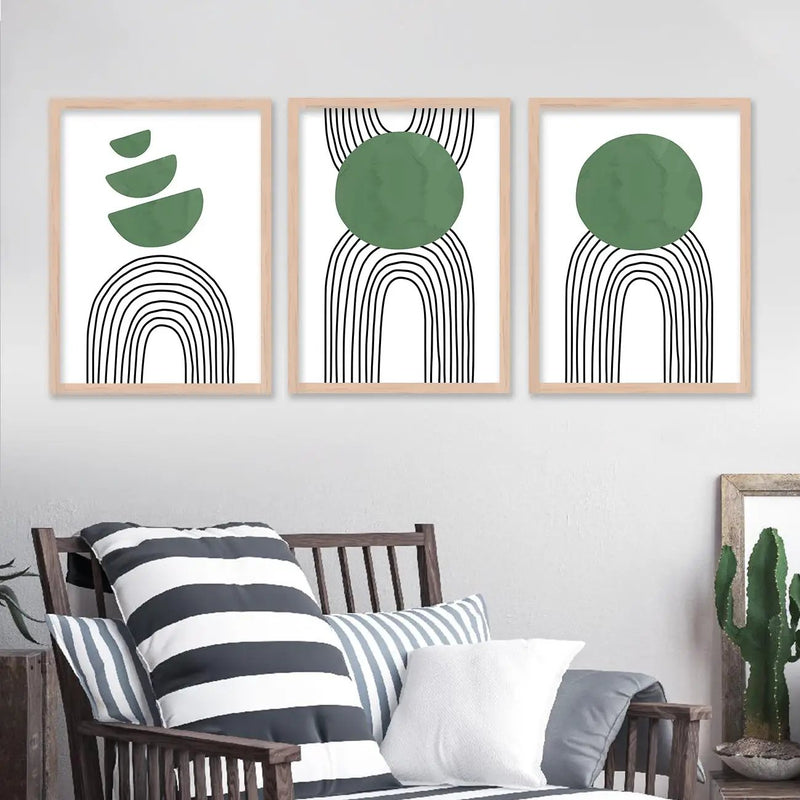 Minimal Art Paintings for Living Room Bedroom - Boho Art Combo for Home and Office Wall Decor-Kotart
