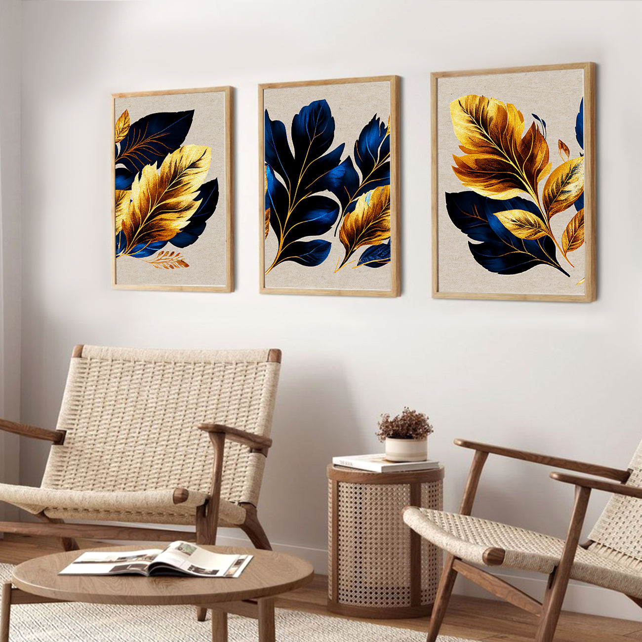 Nature Inspired Art Paintings for Living Room Bedroom - Leaf Painting –  Kotart