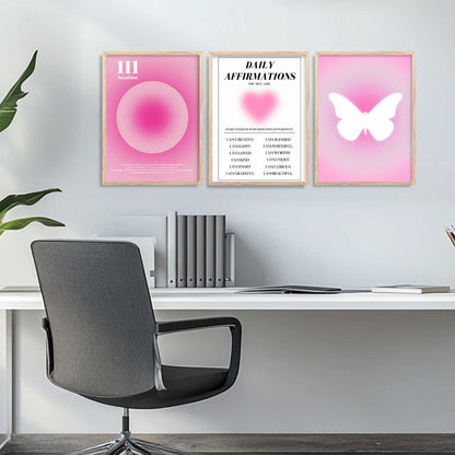 Affirmations  Motivational Wall Art Paintings for Living Room Bedroom