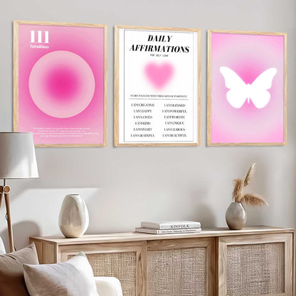 Affirmations  Motivational Wall Art Paintings for Living Room Bedroom