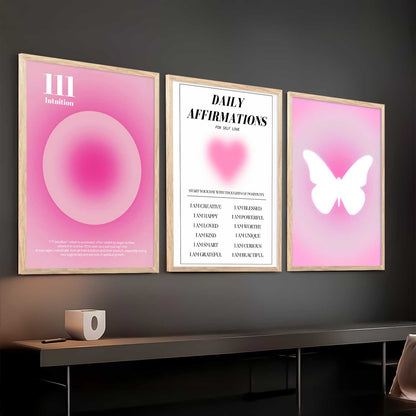 Affirmations  Motivational Wall Art Paintings for Living Room Bedroom