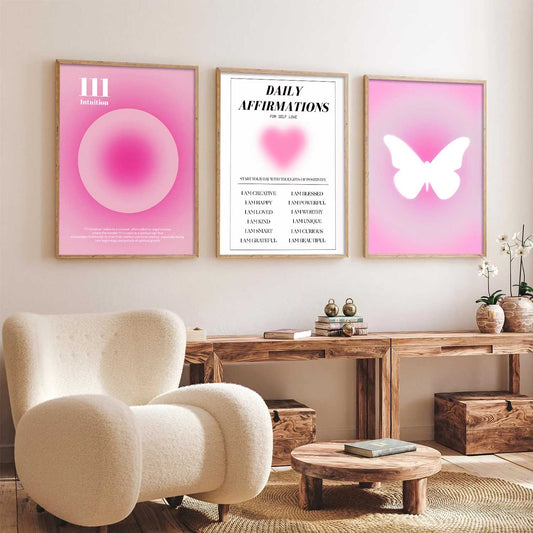 Affirmations  Motivational Wall Art Paintings for Living Room Bedroom