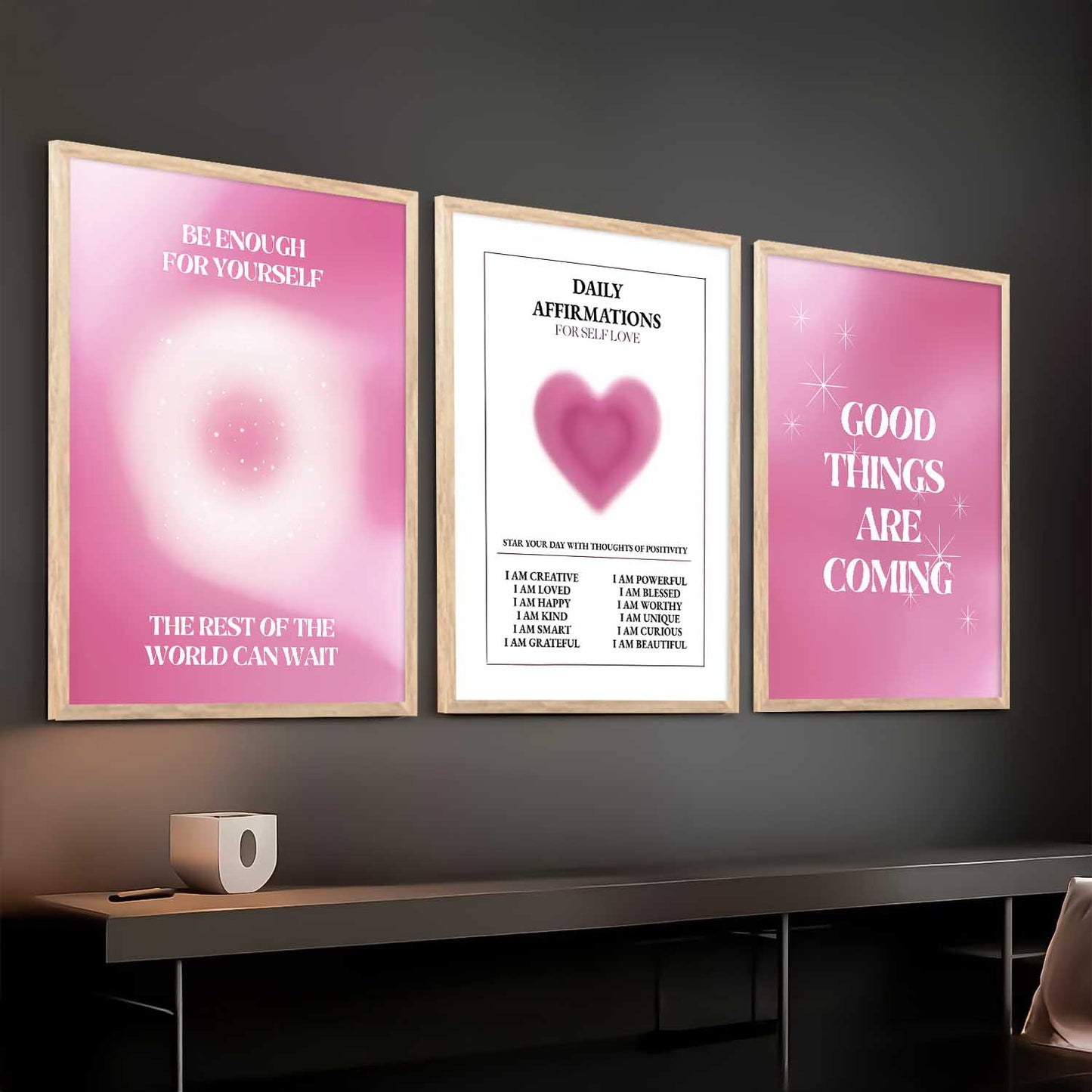 Affirmations  Motivational Wall Art Paintings for Living Room Bedroom