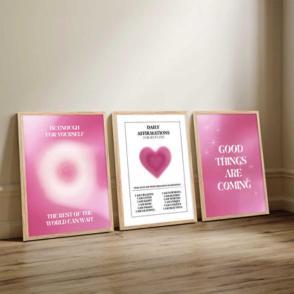 Affirmations  Motivational Wall Art Paintings for Living Room Bedroom