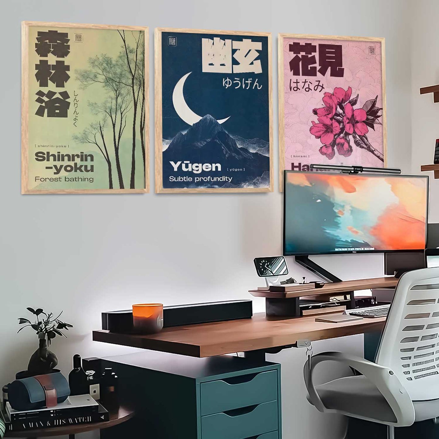 Japanese Nature Wall Art Paintings for Living Room Bedroom