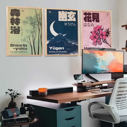 Japanese Nature Wall Art Paintings for Living Room Bedroom