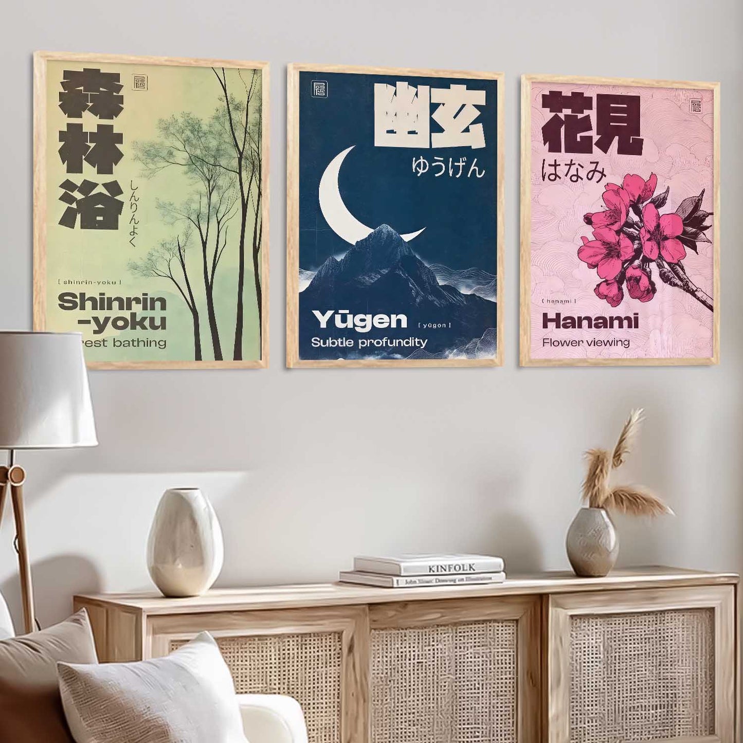 Japanese Nature Wall Art Paintings for Living Room Bedroom