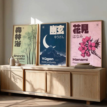 Japanese Nature Wall Art Paintings for Living Room Bedroom