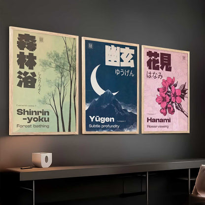 Japanese Nature Wall Art Paintings for Living Room Bedroom