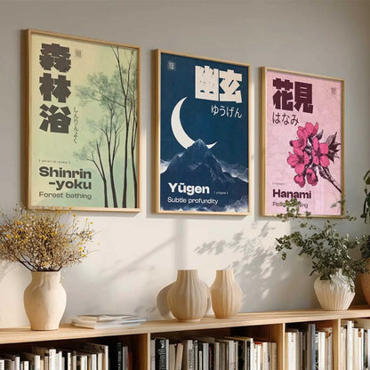 Japanese Nature Wall Art Paintings for Living Room Bedroom