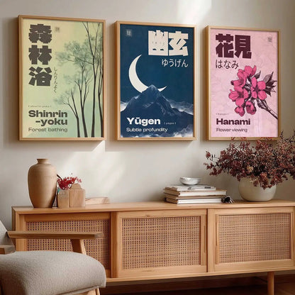 Japanese Nature Wall Art Paintings for Living Room Bedroom