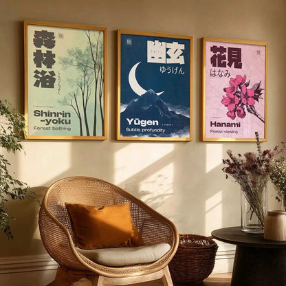 Japanese Nature Wall Art Paintings for Living Room Bedroom
