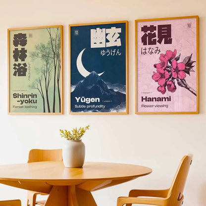 Japanese Nature Wall Art Paintings for Living Room Bedroom