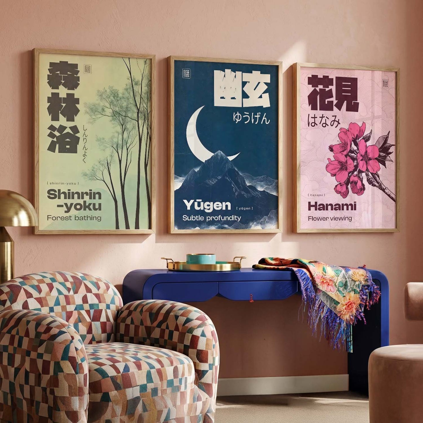 Japanese Nature Wall Art Paintings for Living Room Bedroom