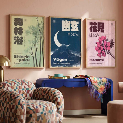 Japanese Nature Wall Art Paintings for Living Room Bedroom