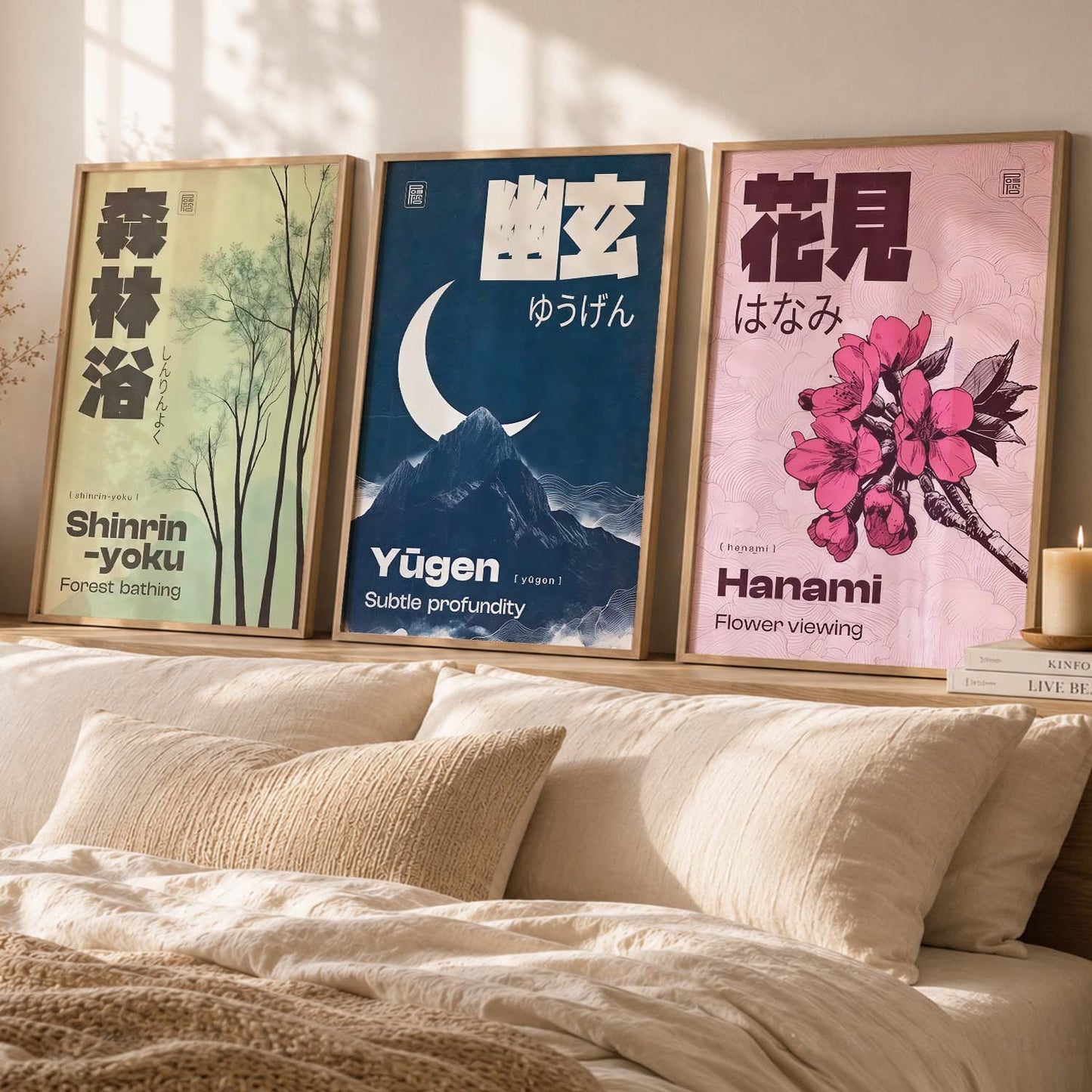 Japanese Nature Wall Art Paintings for Living Room Bedroom