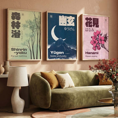 Japanese Nature Wall Art Paintings for Living Room Bedroom
