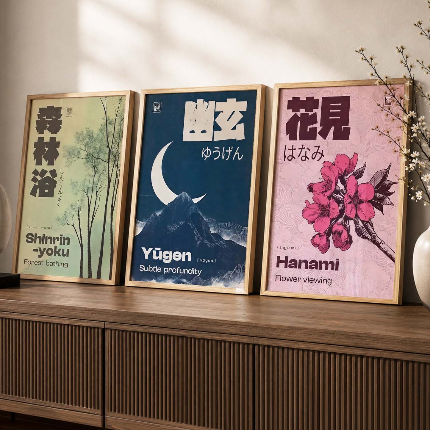 Japanese Nature Wall Art Paintings for Living Room Bedroom