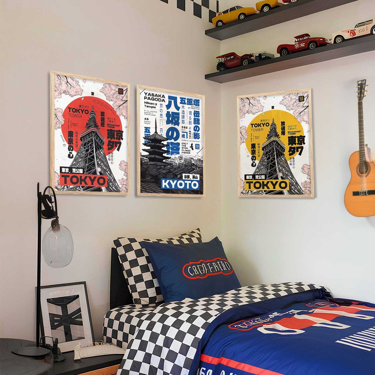 Japanese Cities Wall Art Paintings for Living Room Bedroom