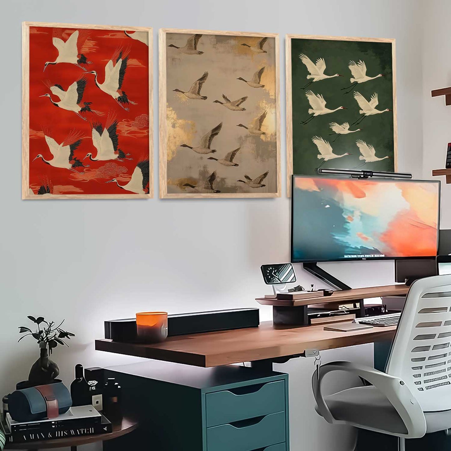 Japanese Nature Wall Art Paintings for Living Room Bedroom