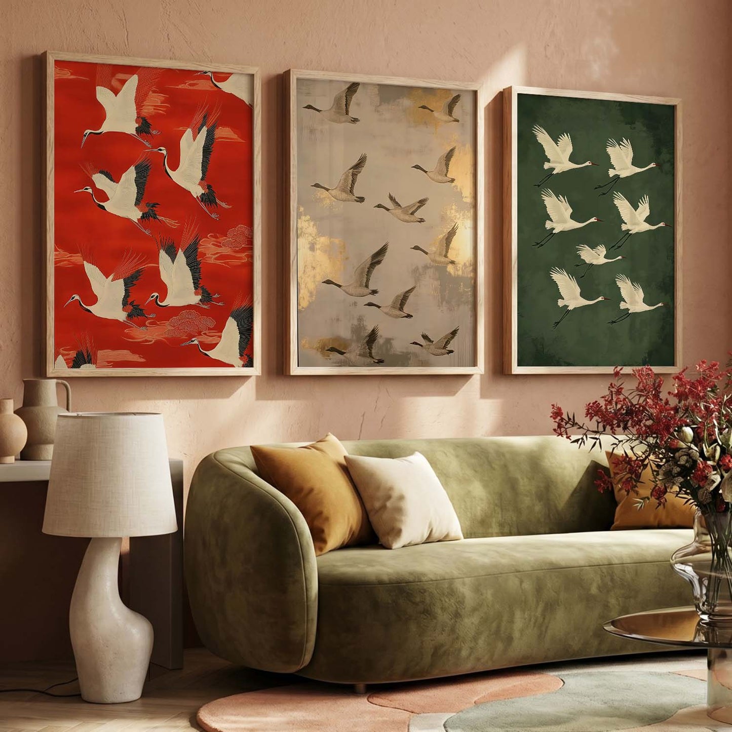 Japanese Nature Wall Art Paintings for Living Room Bedroom