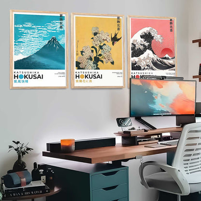 Japanese Nature Wall Art Paintings for Living Room Bedroom