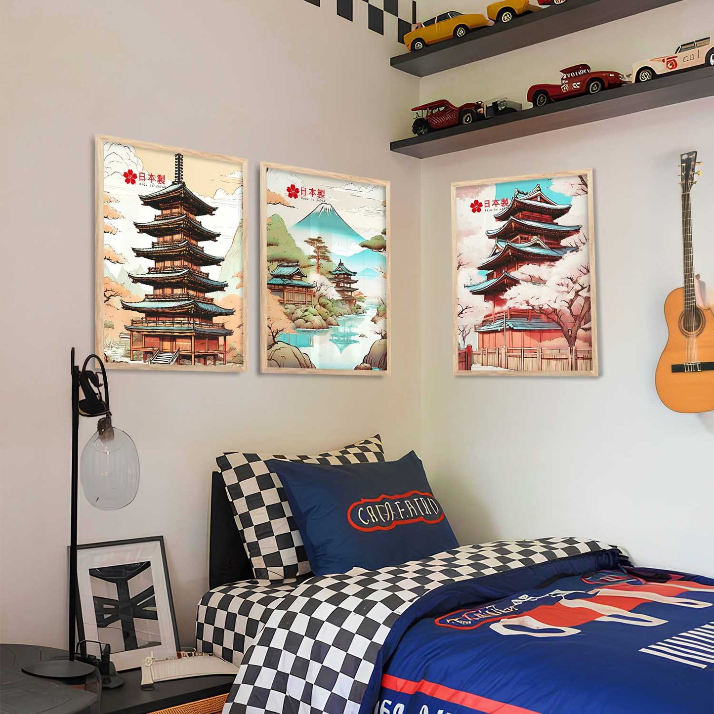 Japanese Cities Wall Art Paintings for Living Room Bedroom